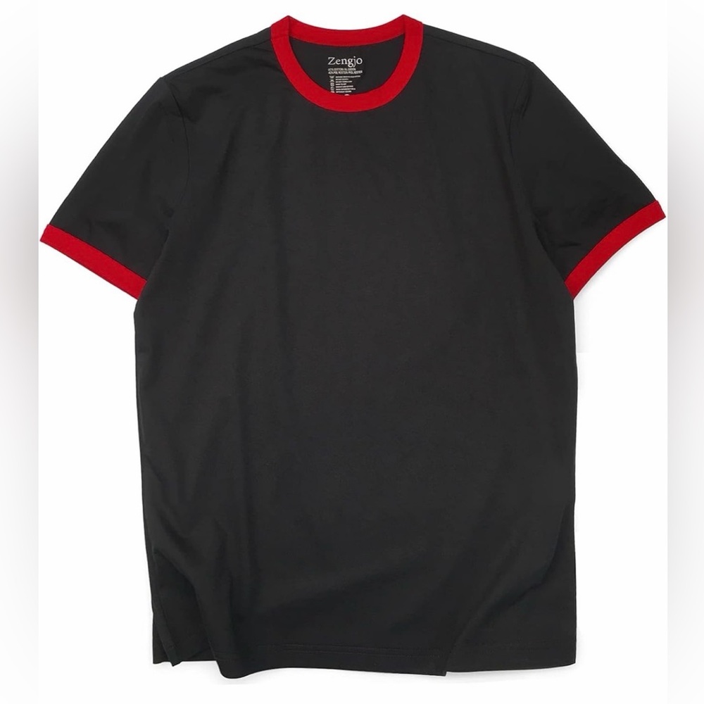 Zengjo Men’s Short-Sleeve Ringer Tee Size XL